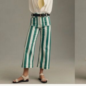 The Collette Denim Cropped Wide Leg Jeans